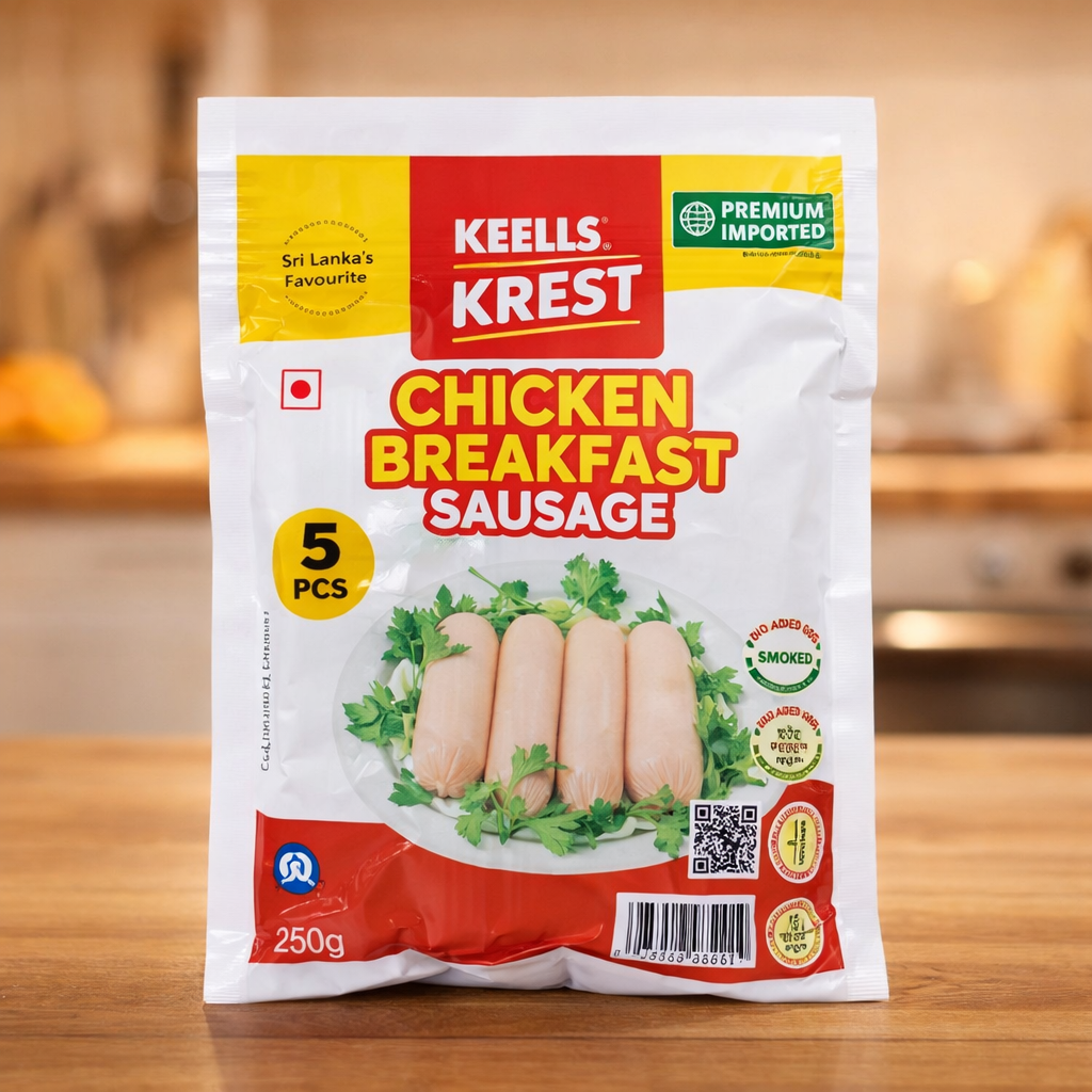 Keells Krest Chicken Breakfast Sausage - (250g | 5 pcs)