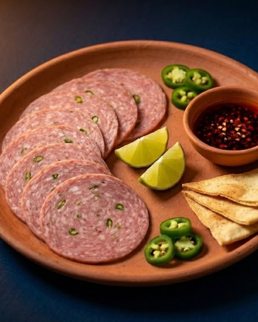 Artisanal Pork Salami Green Chilli (Mild) - 200gm