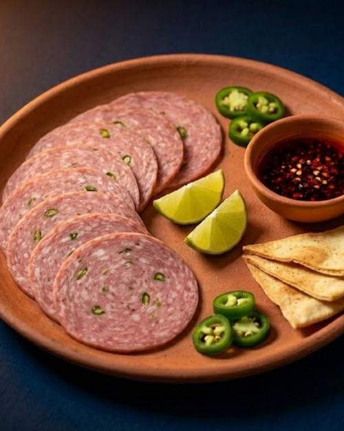 Artisanal Pork Salami Green Chilli (Mild) - 200gm