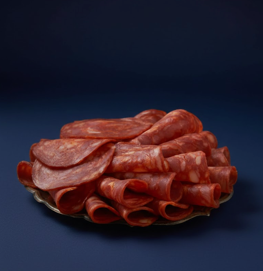 Premium Pork Chorizo Salami - Spiced, Imported, Sliced –100 gm