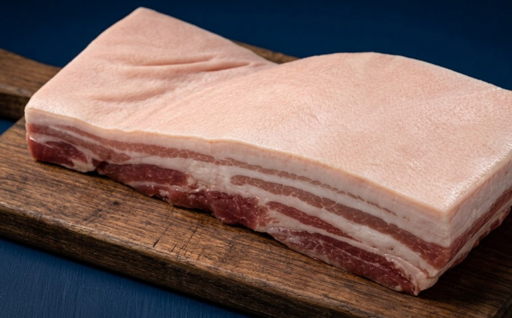 Pork Belly Skinless – Imported -500 gm Block